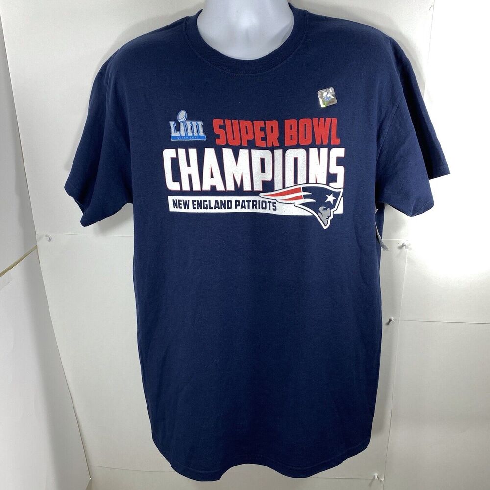 New England Patriots NFL Mens Medium Super Bowl LIII Champions Graphic TShirt